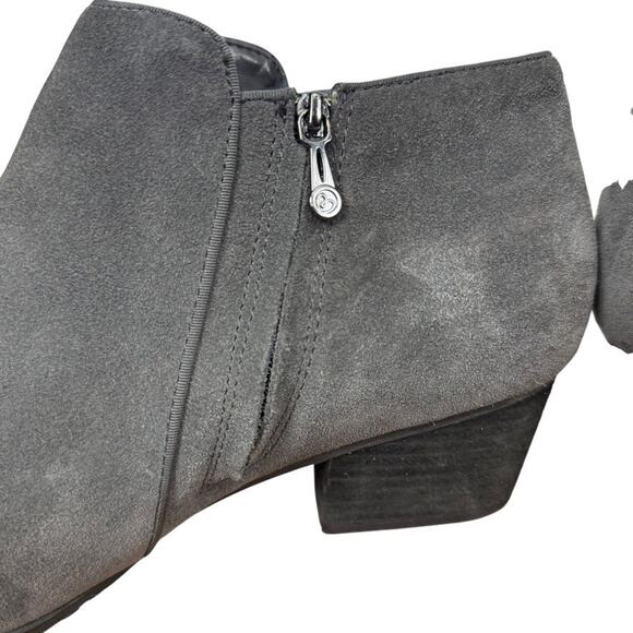 Blondo Villa Gray Suede Leather Ankle Boots Booties Shoes Waterproof sz 12 W - Picture 4 of 16